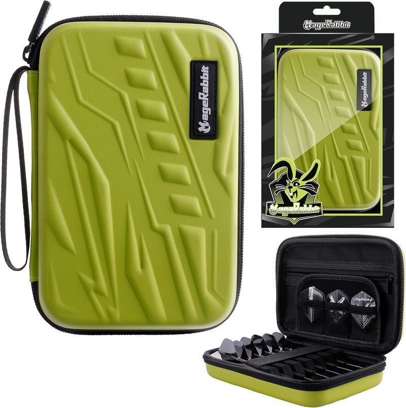 MageRabbit Dart Case for 6 Complete Darts - Wallet Case, Compact Storage for Tips, Shafts and Flights - Portable Dart Accessories Organizer (Green) - Image 3